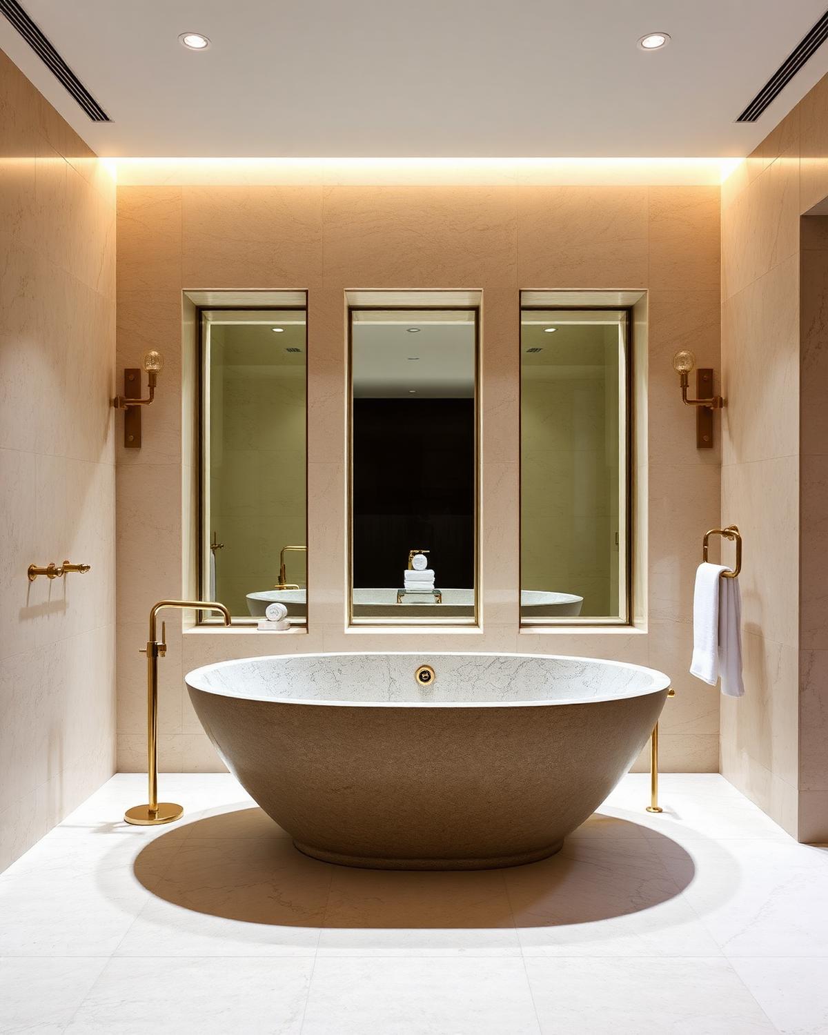Travertine Spa Bath — Wellness Suite in Bengaluru, India